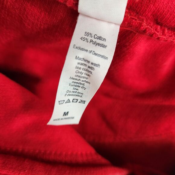 WI State Pullover Hoodie Women's Medium Red Cotton Blend Sweatshirt Souvenir - Picture 12 of 12